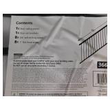 (6) 36 in. H x 6 ft. W Matte Black Aluminum Deck Railing Pre-Assembled Stair Panel