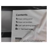 (6) 36 in. H x 6 ft. W Matte Black Aluminum Deck Railing Pre-Assembled Stair Panel