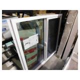 47.5 in. x 47.5 in. Classic Series White Vinyl Left-Hand Sliding Window with HPSC Temp Glass, WUI Approved, Screen Incl