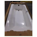 Aloha 60 in. x 30 in. Alcove Soaking Bathtub with Left Drain in White
