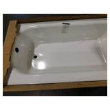 Aloha 60 in. x 30 in. Alcove Soaking Bathtub with Left Drain in White