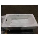 Aloha 60 in. x 30 in. Alcove Soaking Bathtub with Left Drain in White