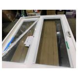 72 in. x 80 in. Smooth White Left-Hand Composite Sliding Patio Door with Low-E Built in Blinds
