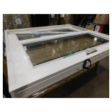 72 in. x 80 in. Smooth White Left-Hand Composite Sliding Patio Door with Low-E Built in Blinds