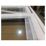 72 in. x 80 in. Smooth White Left-Hand Composite Sliding Patio Door with Low-E Built in Blinds