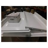 STORE+ 60 in. x 34 in. Single Threshold Center Drain Shower Base with Shower Walls and 12-Piece Accessory Kit in White