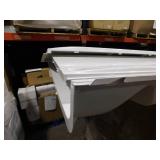 STORE+ 60 in. x 34 in. Single Threshold Center Drain Shower Base with Shower Walls and 12-Piece Accessory Kit in White