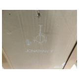 JONATHAN Y Laura 23" Crystal/Metal LED Chandelier, Chrome