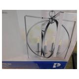 (2) Inman Collection 4-Light Polished Nickel Pendant with Satin Nickel Accents