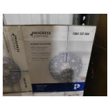 (4) Estoque 1-Light Polished Chrome Mini-Pendant with Crystal Glass Accents