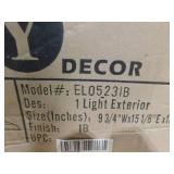 (2) Lora 1-Light Imperial Black Outdoor Barn Light Sconce