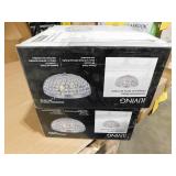(2) 2-Light Chrome and Crystal Flush Mount