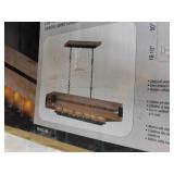 Cesto Collection 7-Light Wood Rectangular Chandelier