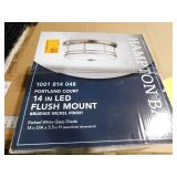 Hampton Bay Portland Court 14 in. 1-Light Brushed Nickel