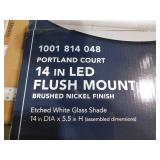 Hampton Bay Portland Court 14 in. 1-Light Brushed Nickel