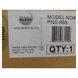(2) Trans Globe Lighting Tenaya 1-Light Dark Bronze Pendant PND-986