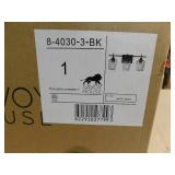 Octave 21 in. W x 9 in. H 3-Light Black Bathroom Vanity Light with Clear Glass Shades