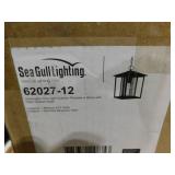 Hunnington 1-Light Outdoor Black Hanging Pendant Fixture