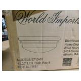 World Imports 13.25 in. Oil Rubbed Bronze LED Flushmount with Frosted Glass