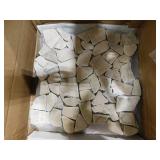 12 in. x 12 in. White Stone Mosaic Pebble Floor and Wall Tile (25 sq. ft.)