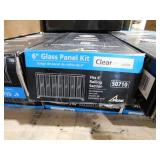 (10) Shop PEAK Aluminum Railing 42 in. H x 6 in. W Aluminum Deck Railing Clear Glass Panel Kit