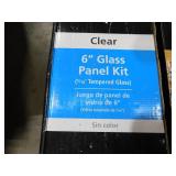 (10) Shop PEAK Aluminum Railing 42 in. H x 6 in. W Aluminum Deck Railing Clear Glass Panel Kit