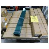 (27) Bottom Locking Privacy Slats, Double-Wall Vertical Bottom-Locking Slats for Chain-Link Fence, High-Density HDPE, Green