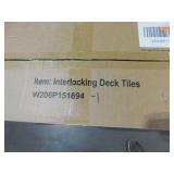 (9 cases)12 x 12 in. Plastic Interlocking Flooring Tiles Indoor and Outdoor Patio Garden Deck Poolside Balcony 44-Pack Gray