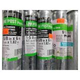 lot of 14 -1 5/8 x 6- Galvanized fence post--works for four foot fence