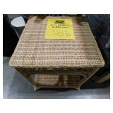 Shop bali & pari Oxford 23.6 in. Natural Brown Square Rattan Wicker End Table