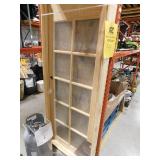 32 in. x 80 in. Left Handed Unfinished Pine Wood Clear Glass 10 Lite True Divided Single Prehung Interior Door
