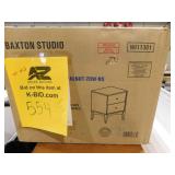 lot of 2-Landis 2-Drawer Ash Walnut and Gold Nightstand (23.2 in. H x 18.6 in. W x 15.7 in. D)