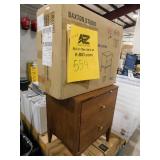 lot of 2-Landis 2-Drawer Ash Walnut and Gold Nightstand (23.2 in. H x 18.6 in. W x 15.7 in. D)