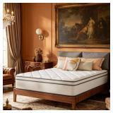 King Medium Memory Foam 14" Hybrid Mattress, Pressure Relief & Motion Isolation