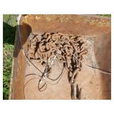 Metal Bucket with Heavy Duty Chain