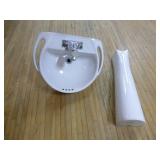 White Ceramic Pedestal Bathroom Sink