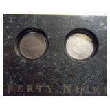 Westward Series Nickel Set, Pair Of Liberty Nickels 1907, 1911, Betty Boop Painted Quarter And 2 Sac Dollars