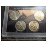 Westward Series Nickel Set, Pair Of Liberty Nickels 1907, 1911, Betty Boop Painted Quarter And 2 Sac Dollars