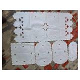 Bundle Of Linen Cutwork, Hand-Made Dresser Scarves, Runners, Doilys, Tablecloths