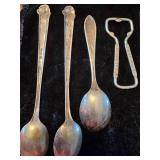 Vintage Silverplate Howdy Doody & Mickey Mouse Spoons, Grain Belt Bottle Opener