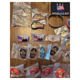 Bundle Of Biker Pins & Patches