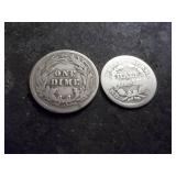 1914 D & 1853 Half Dime