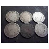 1894, 1894 O, 1899, 1898 O, 1898 & 1903 Barber Quarters