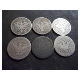 1894, 1894 O, 1899, 1898 O, 1898 & 1903 Barber Quarters