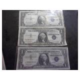3-Silver Certificates 1957