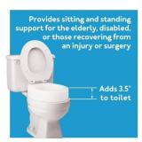 Carex Toilet Seat Riser, 3.5" Height, 300 lb