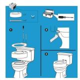 Carex Toilet Seat Riser, 3.5" Height, 300 lb