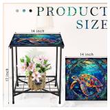 Cinnvoice Outdoor Side Table 2-Tier Mosaic