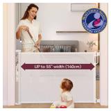 Momcozy Mesh Baby/Dog Gate, 33" Tall, White