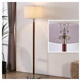 Walnut Brown Modern Floor Lamp, Dimmable